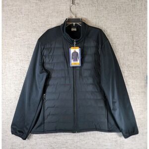 32 Degrees Heat Insulated Jacket Mens XXL Black Cloudfill + Fleece Full Zip NWT